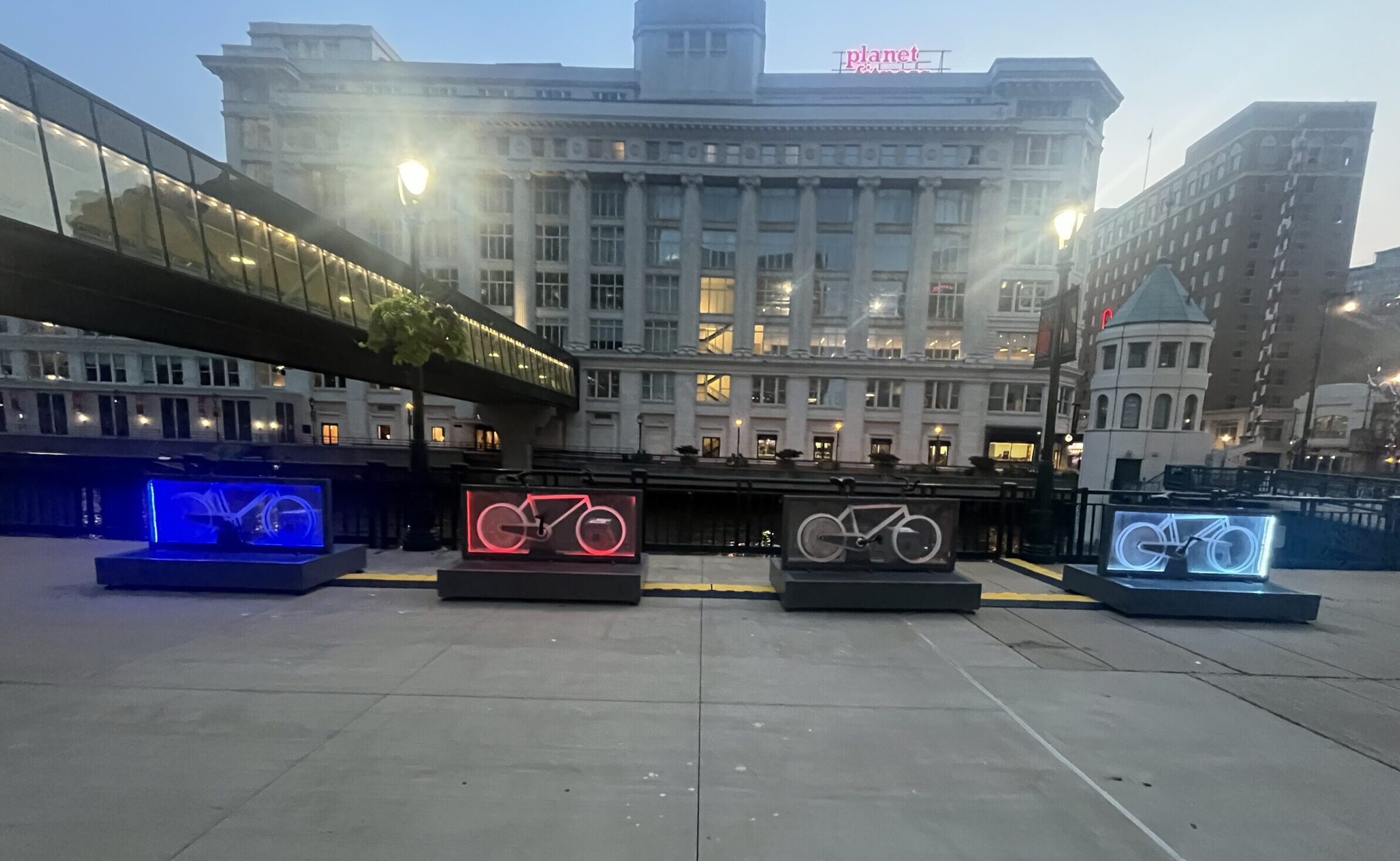 I Tried It: 'Light Lane' Pedal-Powered Art in Downtown Milwaukee