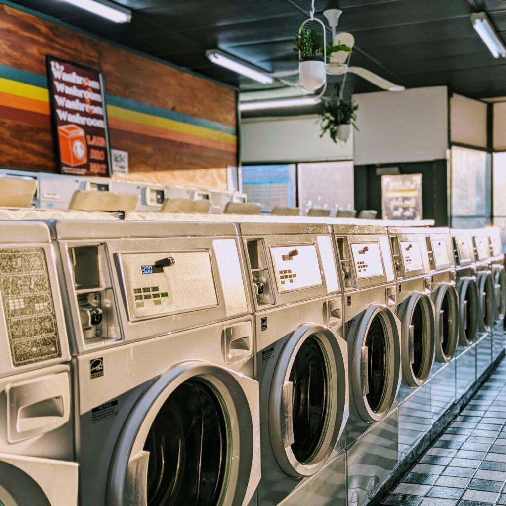 A row of laundromats at The Washroom in Milwaukee.