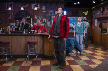 From left: Carrie Hitchcock, Colleen Madden, Matt Bowdren, Bree Beelow, Joe Lino perform in a Northwoods supper club set in Milwaukee Chamber Theatre's "Murder Girl."