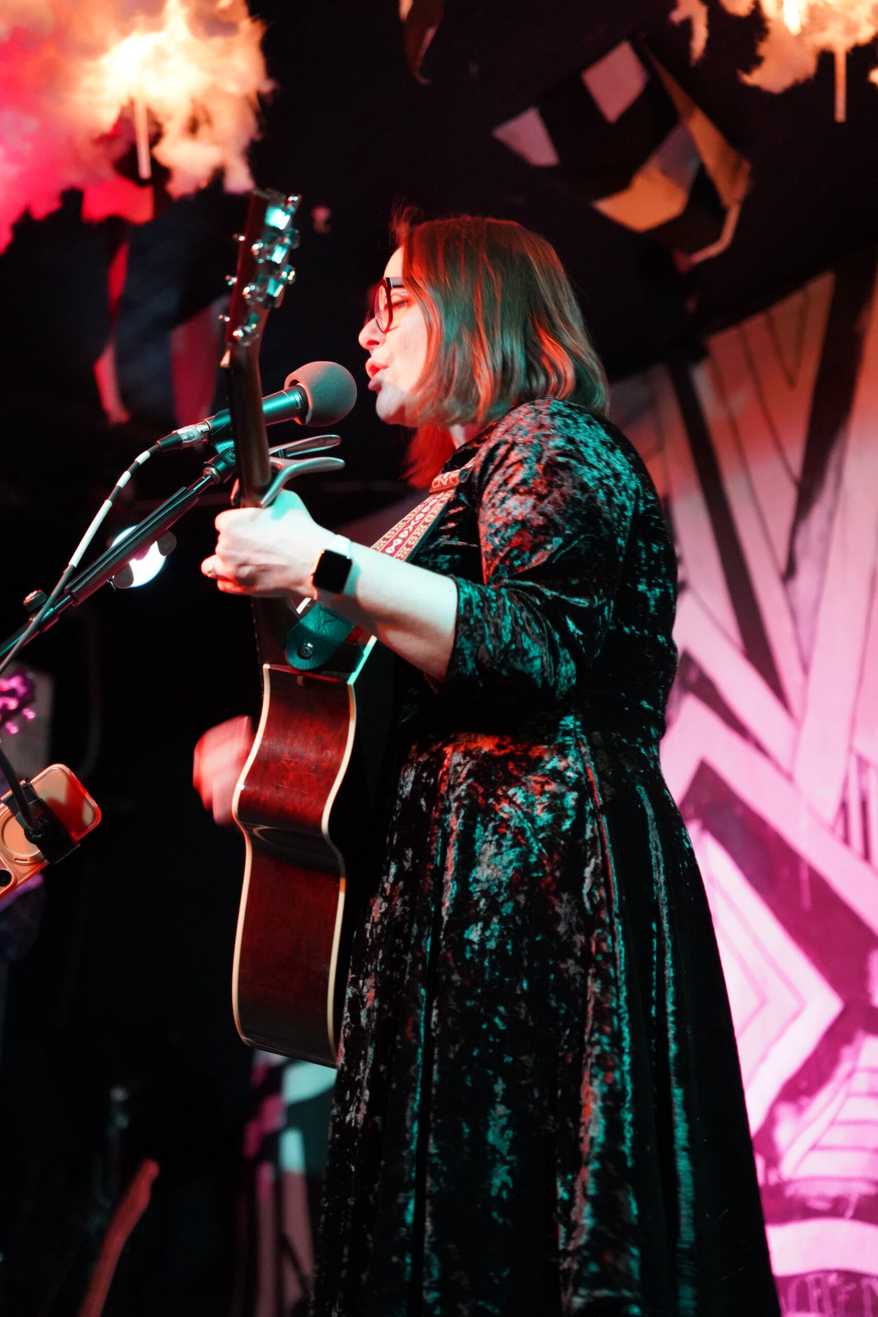 Lisa Ridgely of The Fainting Room sings and play guitar at Cactus Club in Milwaukee