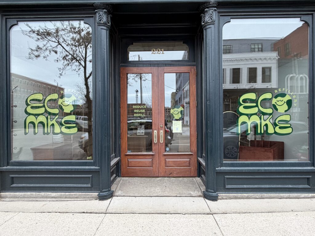 The storefront of ECO MKE Refillery in Walker's Point in Milwaukee.