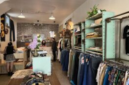 Racks of vintage clothes at Sardines in Bay View, Milwaukee.