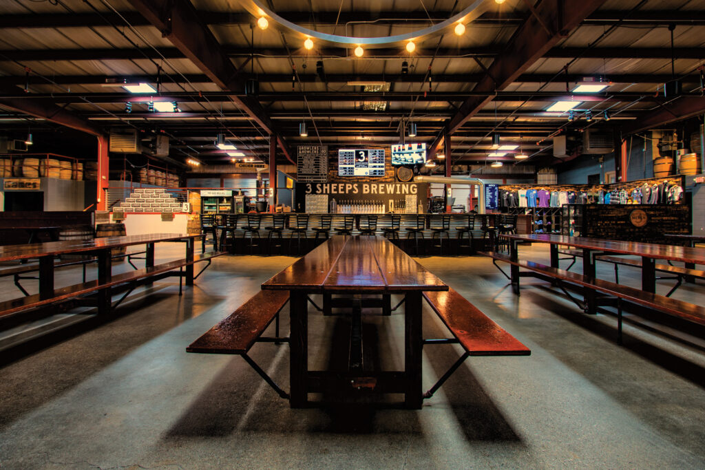 Interior of a brewery.